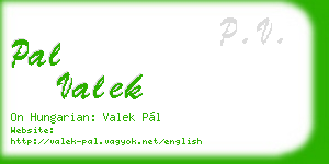 pal valek business card